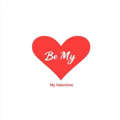 Valentine’s Day greeting card with text and hearts.