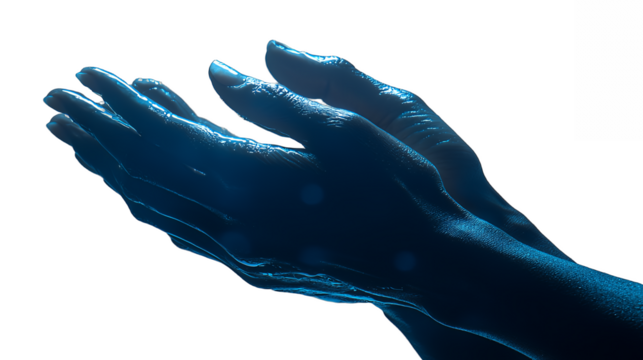 a woman's hands in the dark PNG image, PNG file, Generative art.