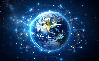 Global Network: Earth's Interconnectedness in Space