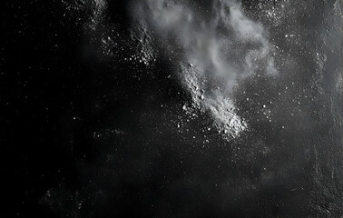 Abstract Dust Cloud on Black Background: A Study in Texture and Form