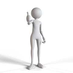  stick man thumbs up ok gesture