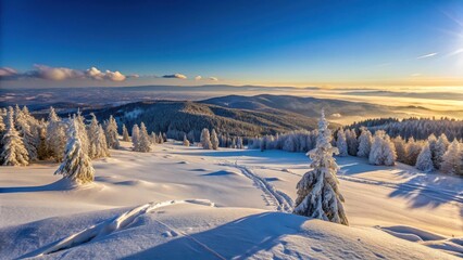 Winterlandschaft Auf Dem Feldberg Icy
