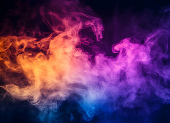 Abstract Colorful Smoke Vapor: A Vivid Nebulosuity