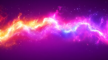 Fototapeta premium Abstract Cosmic Nebula Swirling Colors and Light