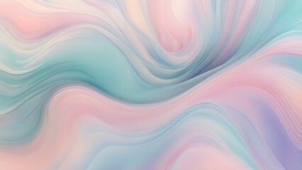 Obraz premium Abstract pastel pink and teal flowing wave background.