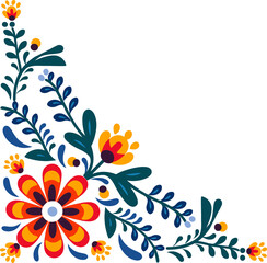 mexican embroidery corner border