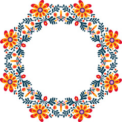 Traditional flower embroidery frame 