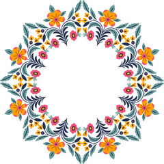 Obraz premium Traditional flower embroidery frame 