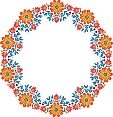 Traditional flower embroidery frame 