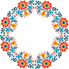 Traditional flower embroidery frame 