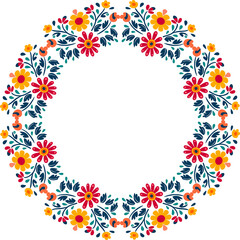 Traditional flower embroidery frame 