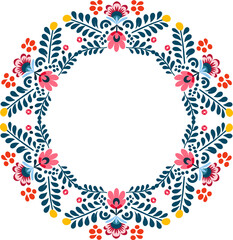 Traditional flower embroidery frame 