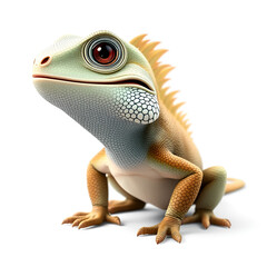 Obraz premium iguana on white background