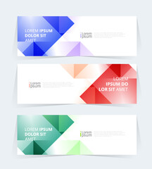 Geometric banner design with Vector presentation template.