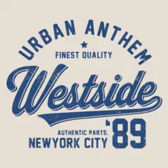 Vintage Varsity Urban Anthem Westside NYC Graphic Design