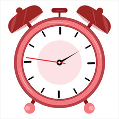 red alarm clock illustration