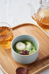 抹茶白玉ぜんざい - 和モダンな和風スイーツ