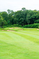 Green with Sand bunkers on Golf course