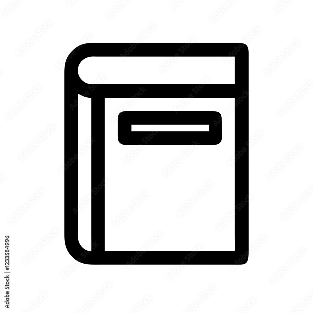 Poster book vector icon – knowledge and learning symbol
