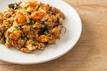 Stir Fried Minced Pork with Salted Egg