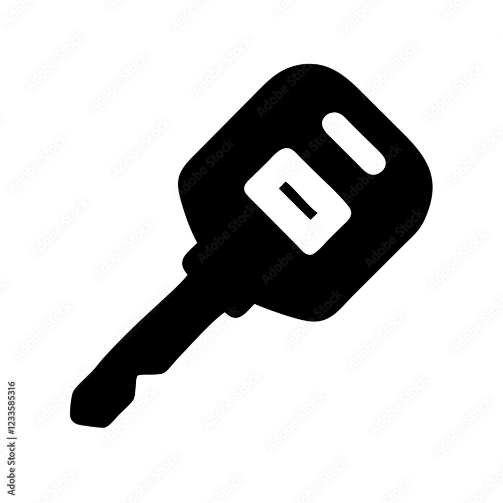 Poster car key vector icon – vehicle and security symbol