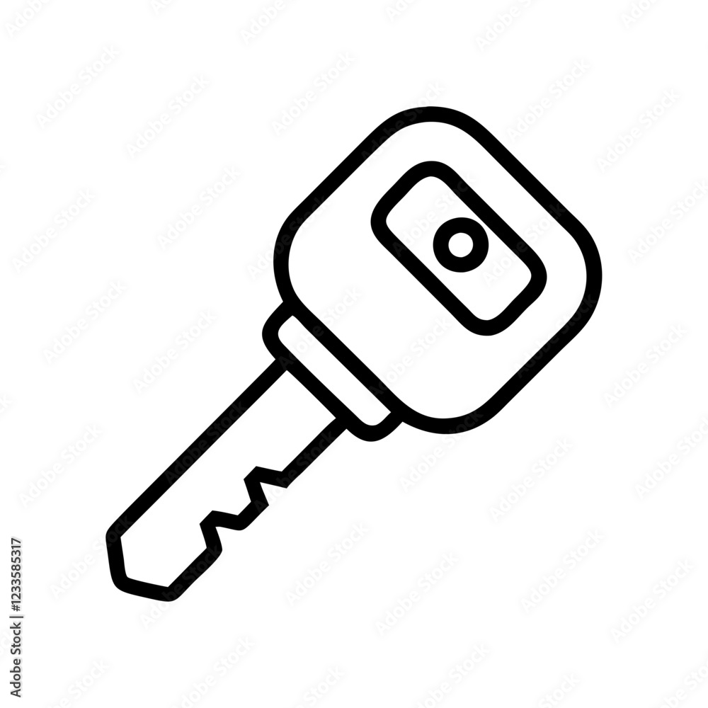 Poster car key vector icon – vehicle and security symbol