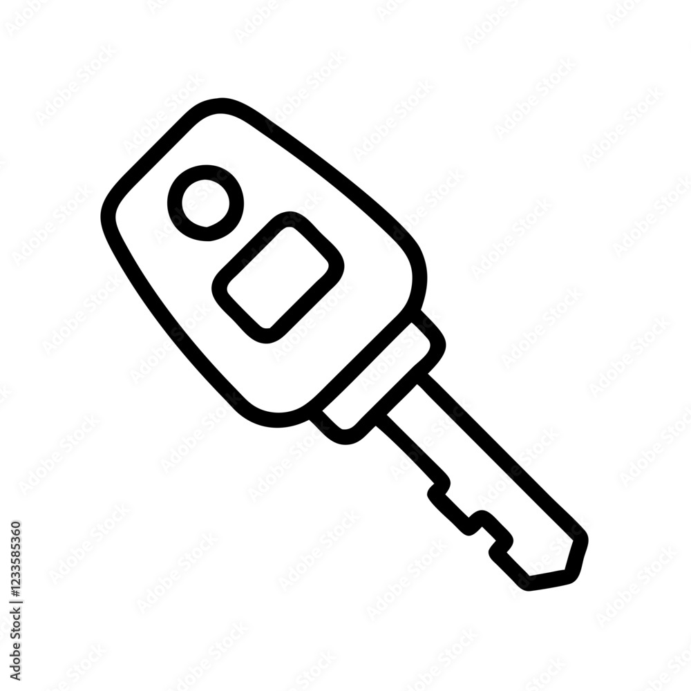 Poster car key vector icon – vehicle and security symbol