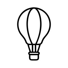 Naklejka premium Hot Air Balloon Vector Icon – Adventure and Travel Symbol