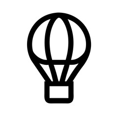 Obraz premium Hot Air Balloon Vector Icon – Adventure and Travel Symbol