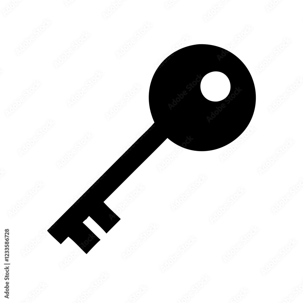 Aufkleber key vector icon – security and access symbol