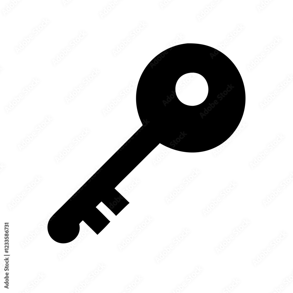 Aufkleber key vector icon – security and access symbol