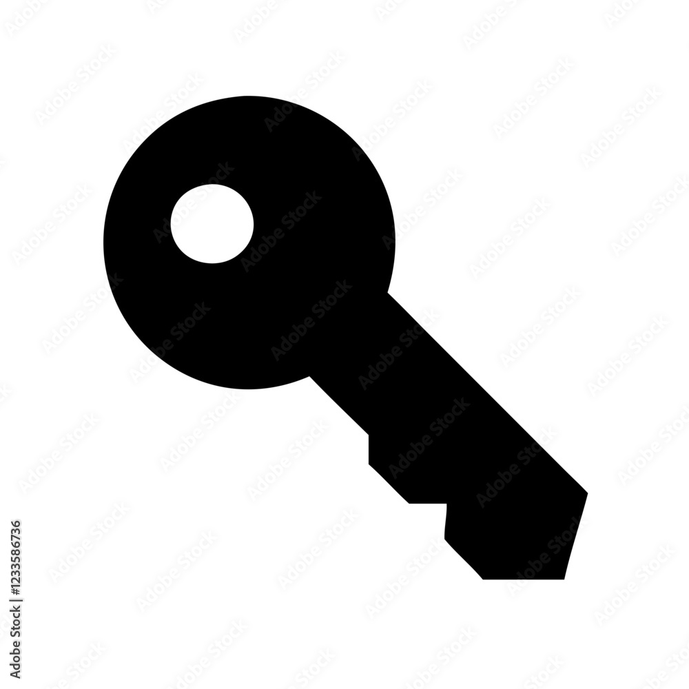 Aufkleber Key Vector Icon – Security and Access Symbol