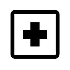 Fototapeta premium Medical Plus Vector Icon – Healthcare and Emergency Symbol