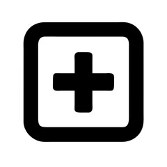Fototapeta premium Medical Plus Vector Icon – Healthcare and Emergency Symbol