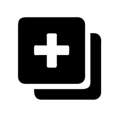 Obraz premium Medical Plus Vector Icon – Healthcare and Emergency Symbol