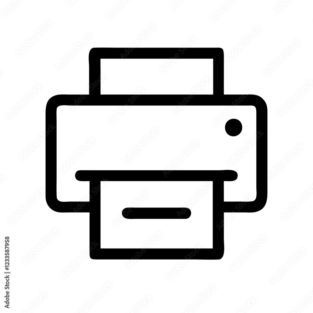 Aufkleber Printer Vector Icon – Printing and Document Symbol