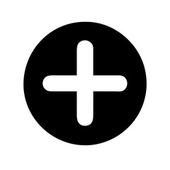 Obraz premium Plus Symbol Vector Icon – Addition and Positive Sign