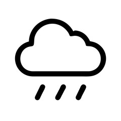 Rain Cloud Vector Icon &ndash; Weather and Precipitation Symbol