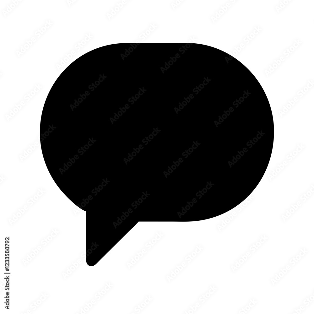 Poster Speech Bubble Vector Icon – Communication and Expression Symbol