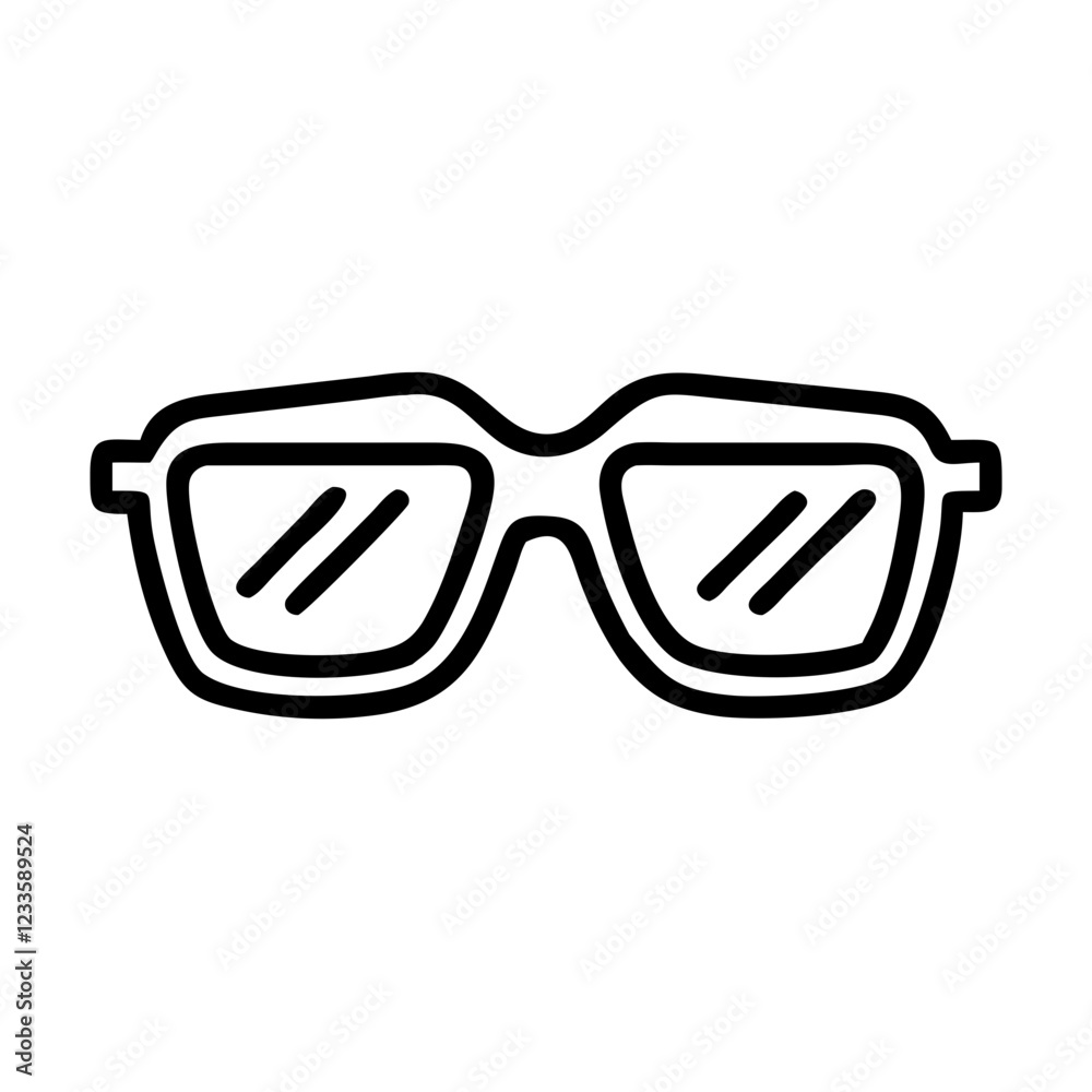 Poster x-ray specs vector icon – retro vision gadget symbol
