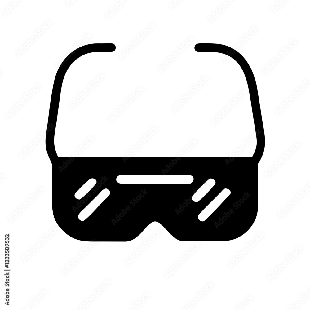 Poster x-ray specs vector icon – retro vision gadget symbol