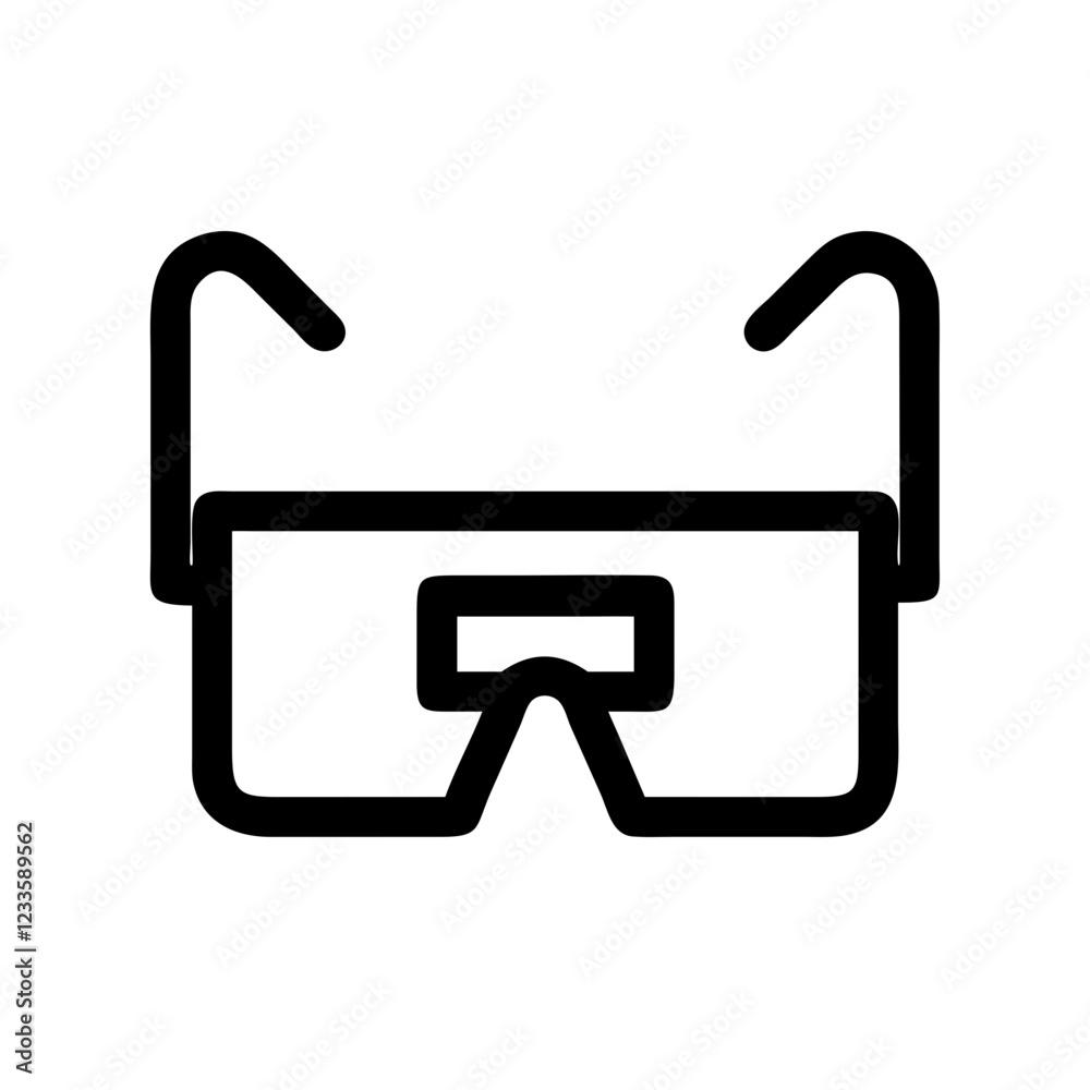 Poster x-ray specs vector icon – retro vision gadget symbol