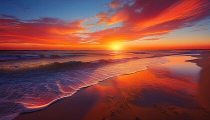 AweInspiring Sunrise Over South Padre Island Texas, Paints a Vibrant Palette Across the Coastal Horizon in High Definition Background Wallpaper
