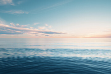 Obraz premium Calm water in the sea with sky 