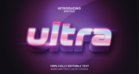 ultra light text effect