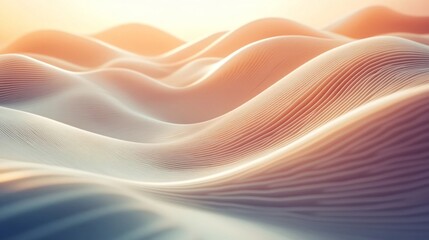 Obraz premium Abstract Waves of Soft Light Beige and White