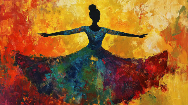 kathak dancer abstract art