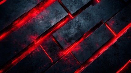 Dark Red Glowing Blocks Abstract Background Texture