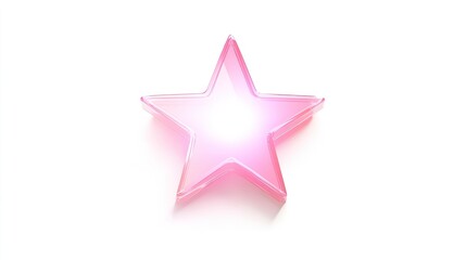 Obraz premium Pink Glow Star Light: Pink glow star, light glowing effect,