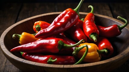 red hot chili peppers in a bowl